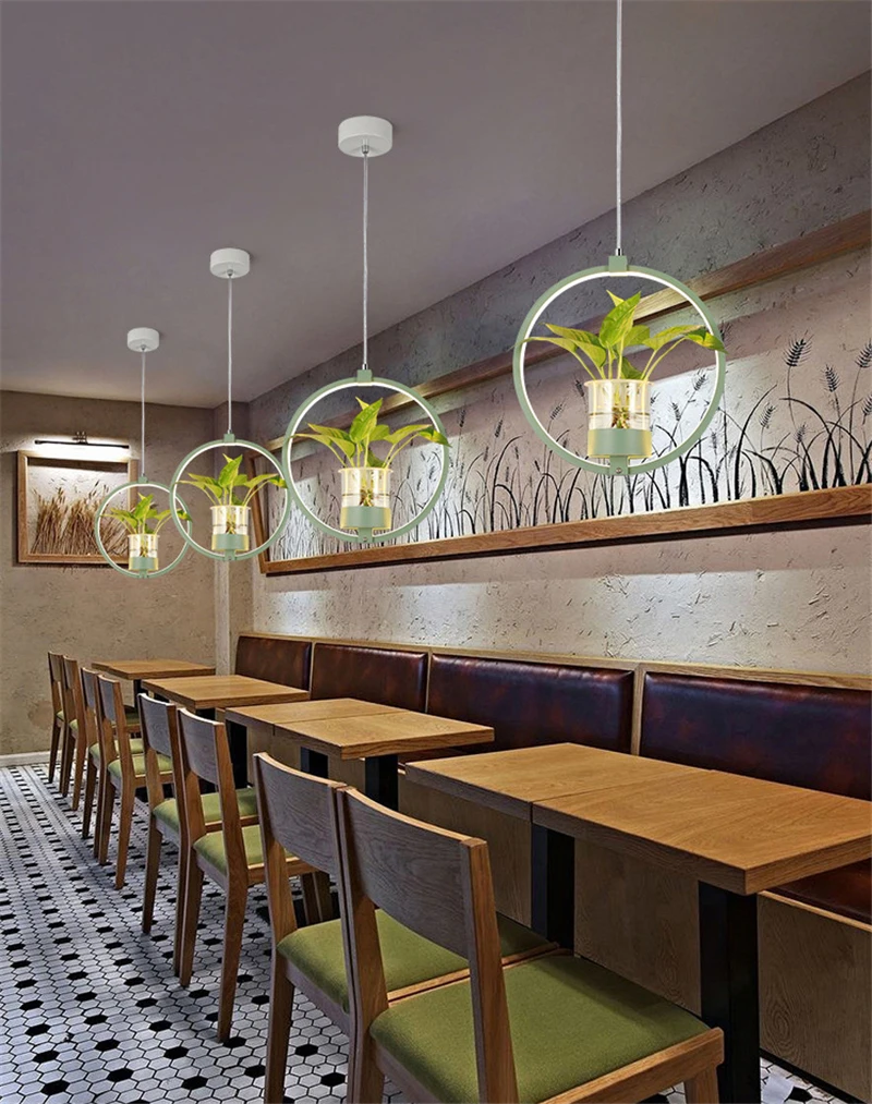 Личность растение подвесные светильники Светодиодный цветок в горшке подвеска с