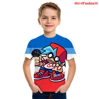 kids girl t shirt summer baby 3d tops toddler tees clothes children clothing friday night funkin cartoon t shirts casual wear