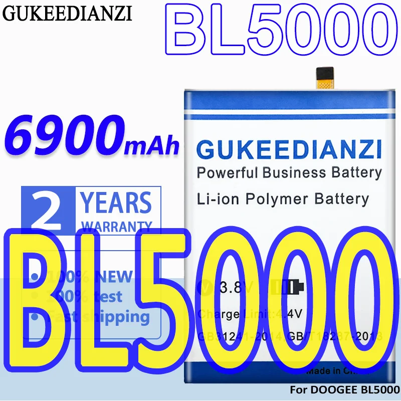 

High Capacity GUKEEDIANZI Battery 6900mAh For DOOGEE BL5000