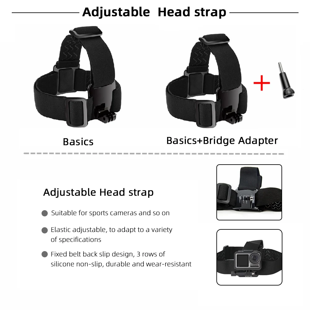For Gopro Hero 7/6/5/4/3 Accessories Elastic Mount Belt Adjustable Head band Strap SJCAM EKEN H9 SJ4000 SJ6 SJ7 Xiomi Yi 4k | Электроника