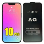 10 шт., матовое закаленное стекло 9H для iPhone 13 Pro Max 12 Mini 11 XS XR X 8 7 6 Plus SE