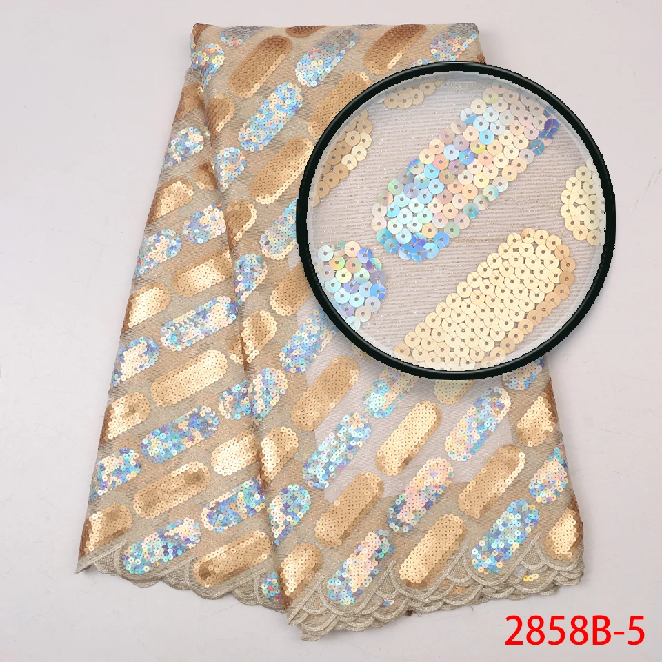 shining embroidered voile fabric material african print tulle sequin lace dry gold wedding latest 2019 XZ2858B | Дом и сад