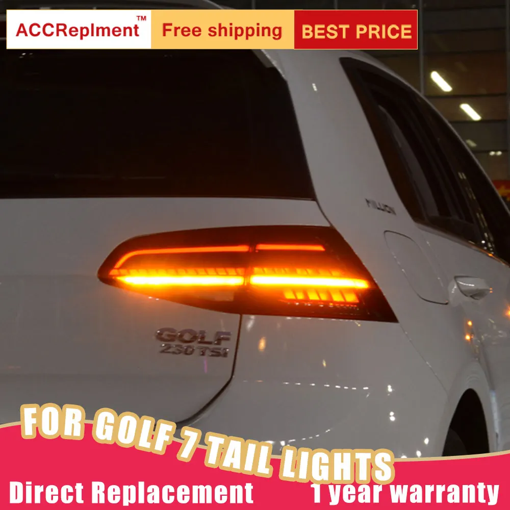 New LED Taillights Assembly For VW Golf 7 2014-2019 Rear Lamp Brake Reverse Light Back Up DRL Car Tail lights | Автомобили и