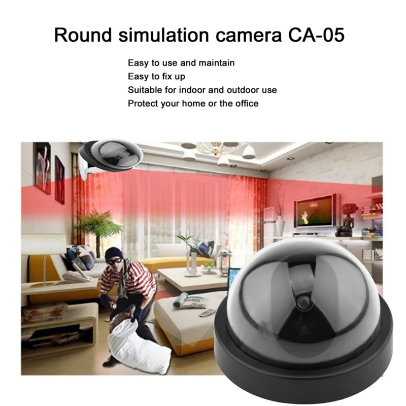 

Outdoor Indoor Abs Surveillance Camera Dummy Fake Cctv Security e Camera With Flashing Red Led Light
