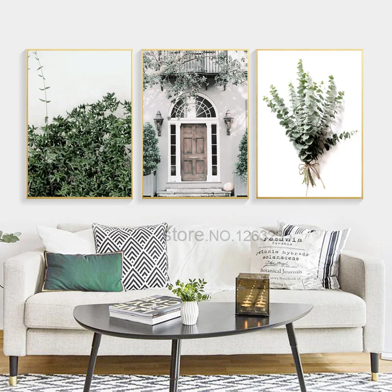 Альпинистское растение скандинавский постер листья для гостиной стены