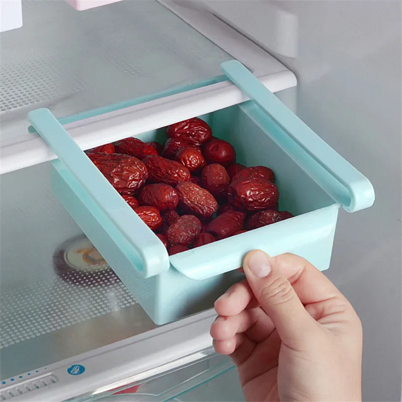 DIDIHOU Mini ABS DIY Slide Kitchen Fridge Freezer Space Saver Organization Storage Rack Bathroom Shelf Organizer Holder Hot | Дом и сад