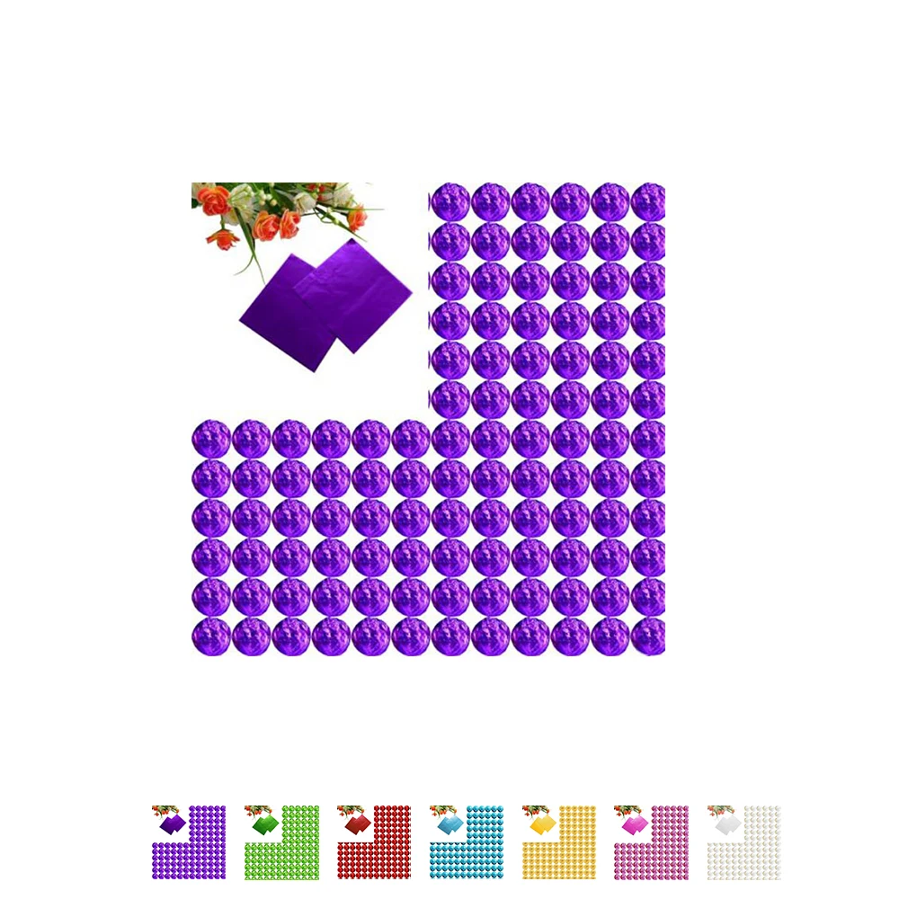 100 шт. квадратные обертки из алюминиевой фольги цветная посылка для конфет