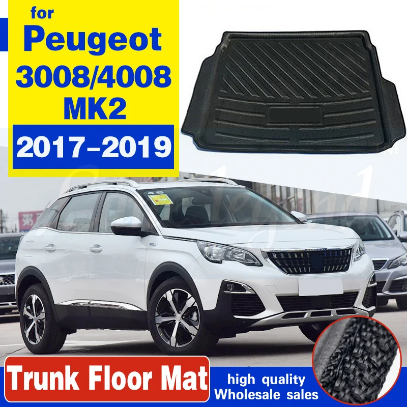 Для Peugeot 3008 4008 II MK2 2017 2018 2019 Задняя подкладка для груза коврик багажника