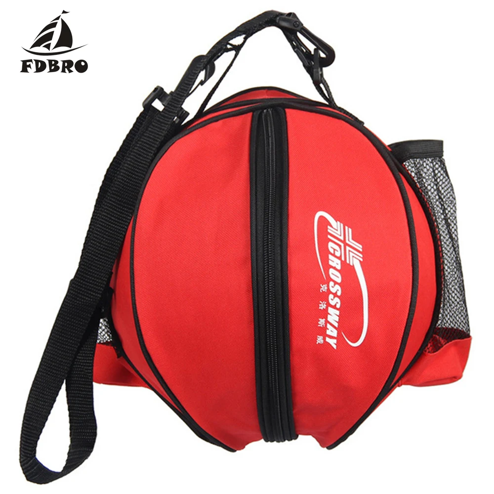 

FDBRO Universal Sport Bag Adjustable Shoulder Strap Knapsacks Storage Basketball Ball Football Volleyball Backpack Handbag Round