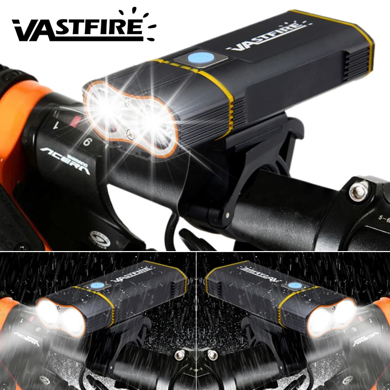 Передсветильник 2 светодисветодиодный да XM-L зарядка через USB встроенный