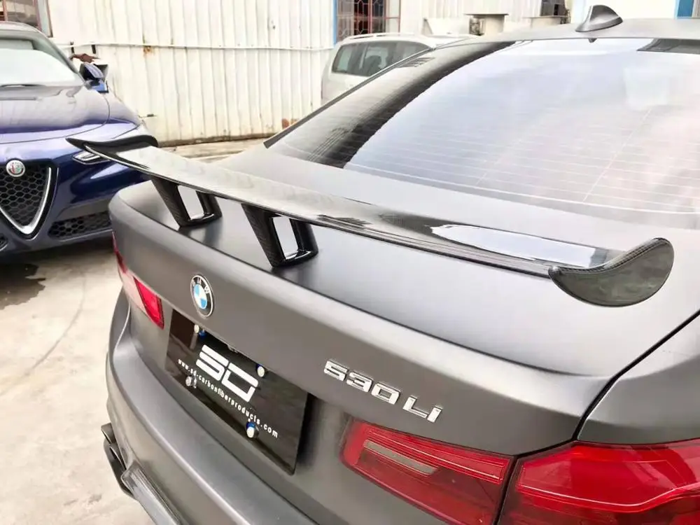 Универсальный Спойлер на крышу багажника из углеродного волокна для BMW G30 G38 F22 F80