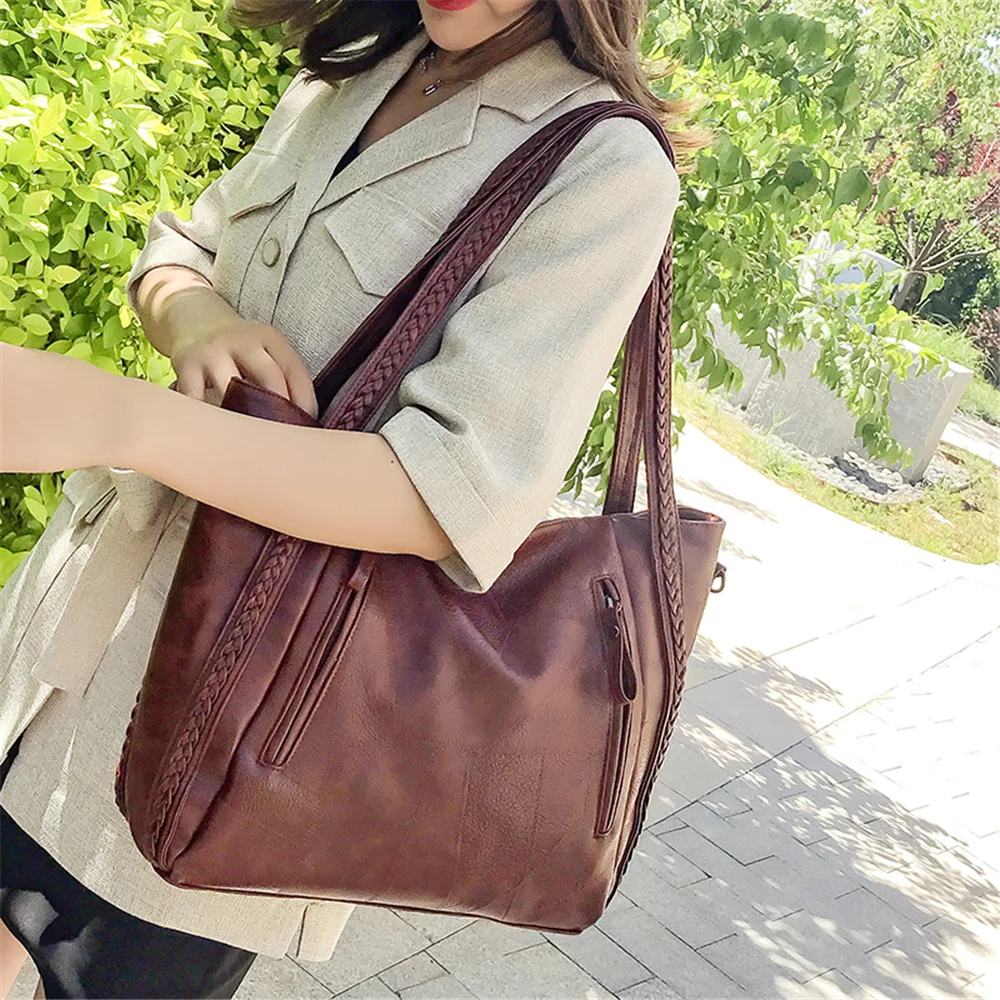 Лидер продаж женская сумка на плечо Сумки из искусственной кожи большие женские