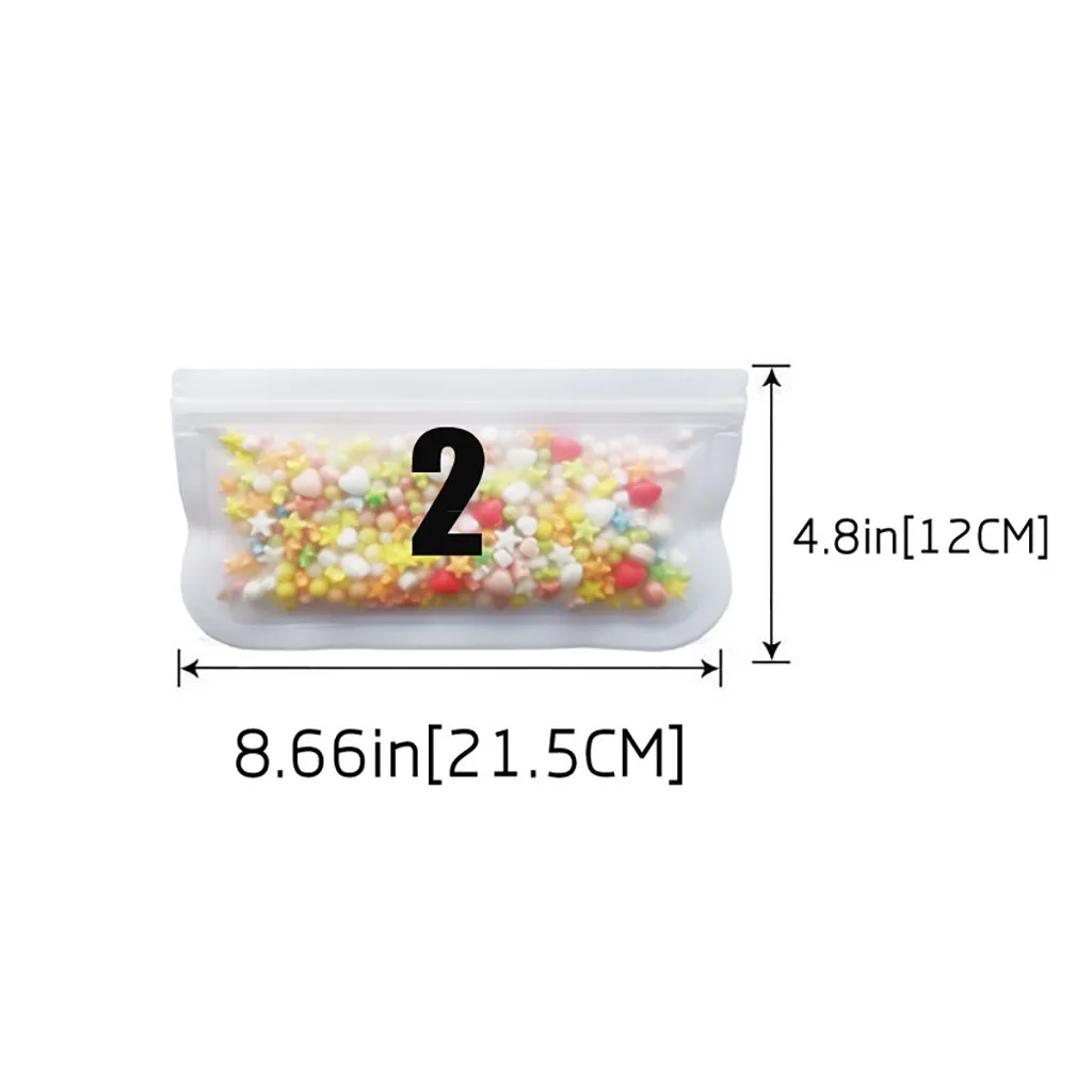 Силиконовый мешок для хранения еды многоразовый морозильник Ziplock герметичный