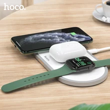 HOCO – chargeur sans fil 3 en 1, pour iphone 11 Pro X XS Max XR, pour Apple Watch 5 4 3 2 Airpods Pro, support de charge rapide pour Samsung S20