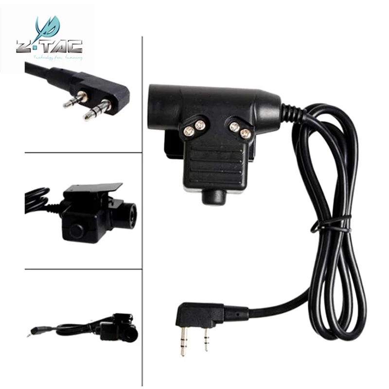 Z тактический страйкбол U 94 гарнитура PTT U94 2 Pin для KENWOOD/Motorolar говорить об/2