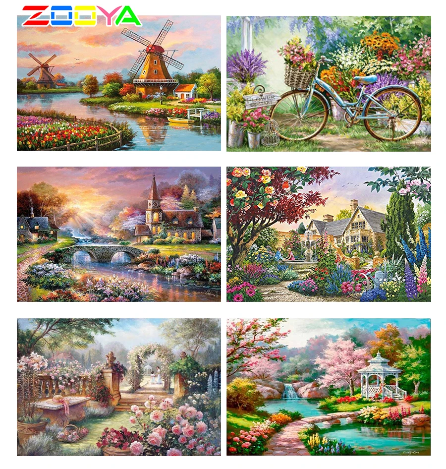 Zooya 5D алмазная живопись сделай сам полноразмерная/круглая картина с изображением