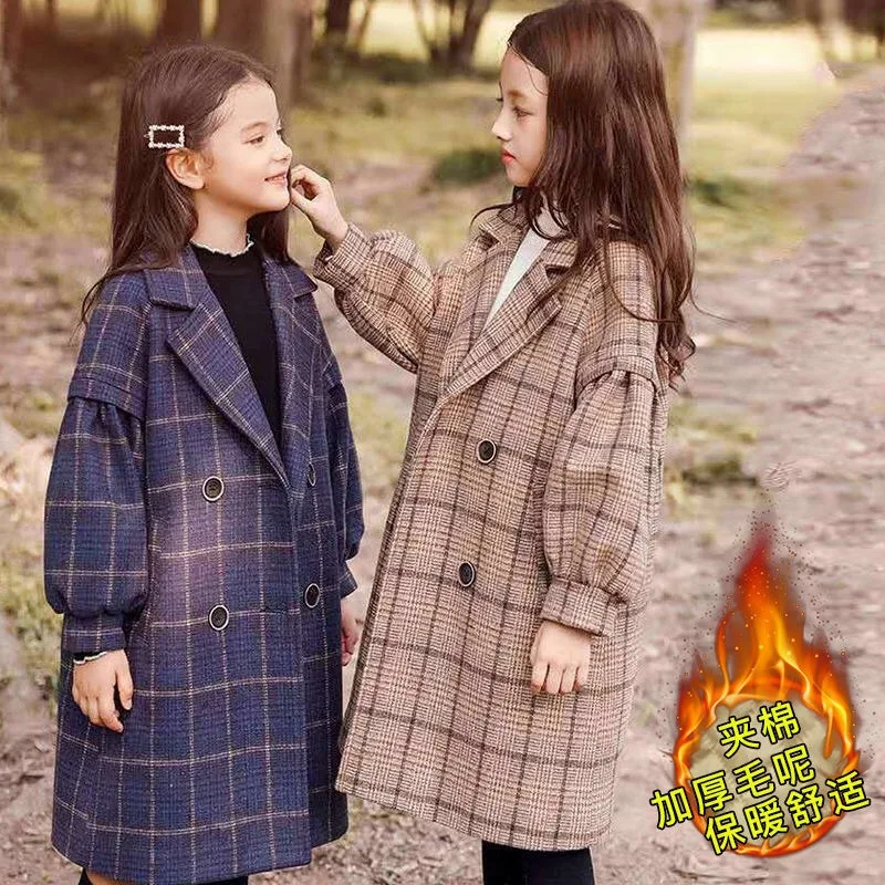 

Girls Cotton Windbreaker Children Fur Coat Thick Winter Jackets Hooded Clothing Wool Coats Kids Jacket Girls Autumn Outwear