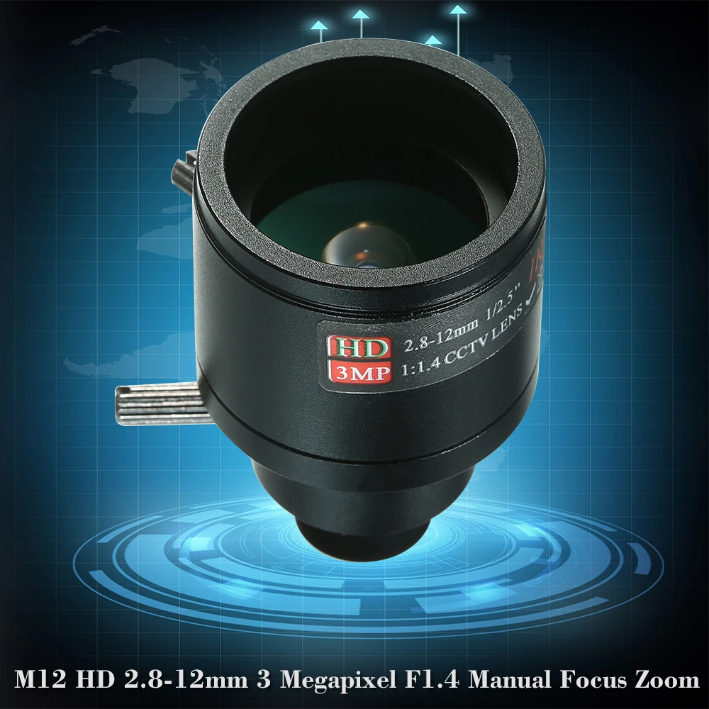 M12 HD 2 8-12 мм с разрешением 3 мегапикселя круглые инфракрасные F1.4 ручная