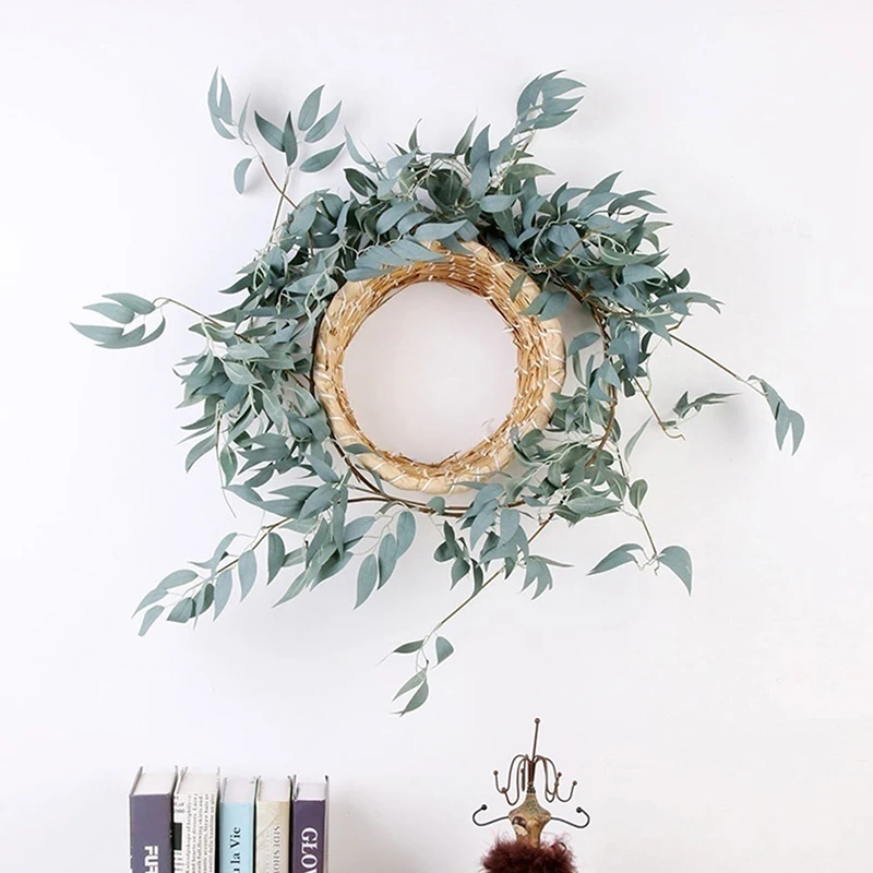 1 7 м искусственные листья плетеная пластмассовое растение лоза зеленый гирлянда