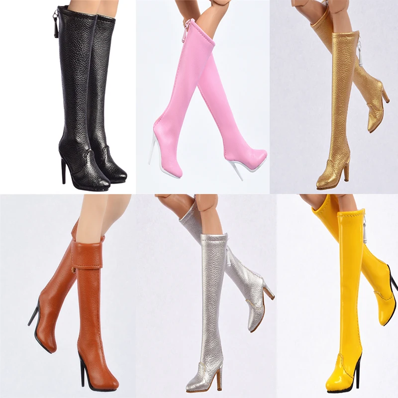 1/6 High Heeled Female Shoes Long Boots Fit 12'' Female Figure Body Accessories