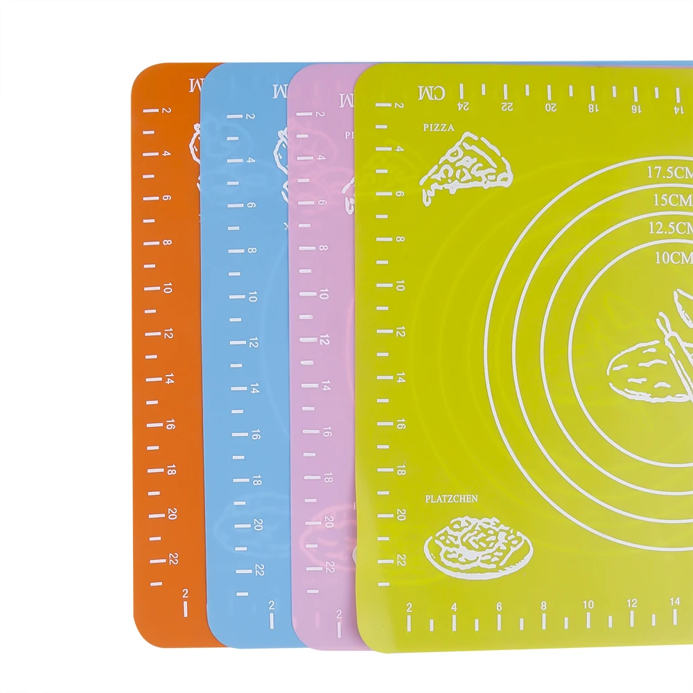 Силиконовый антипригарный коврик для выпечки приготовления теста пиццы муки