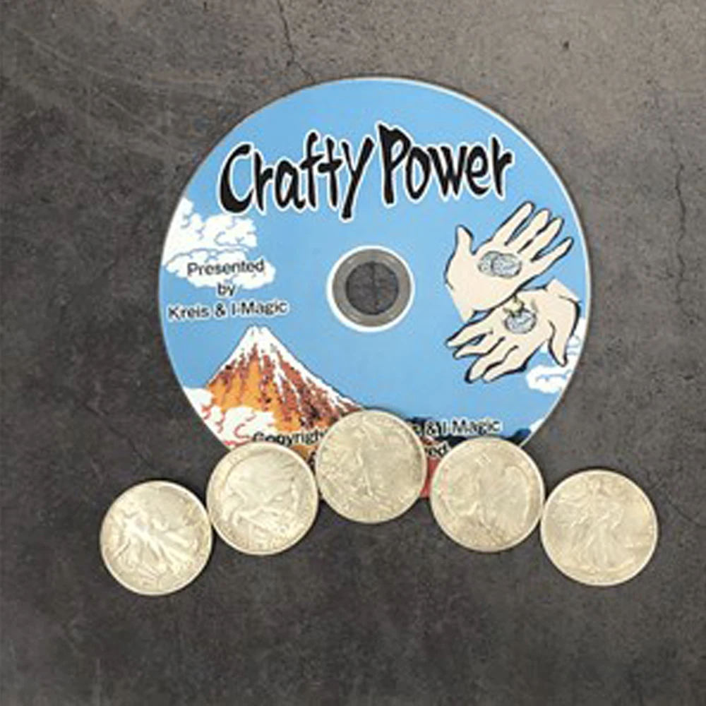 Crafty Power by Kreis Magic (Набор монет на половину доллара для DVD и магнитной ходьбы)