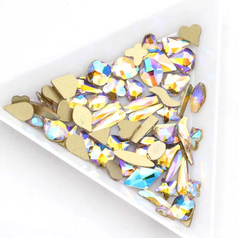 100 шт. стеклянные стразы для ногтей ювелирные изделия с плоской задней
