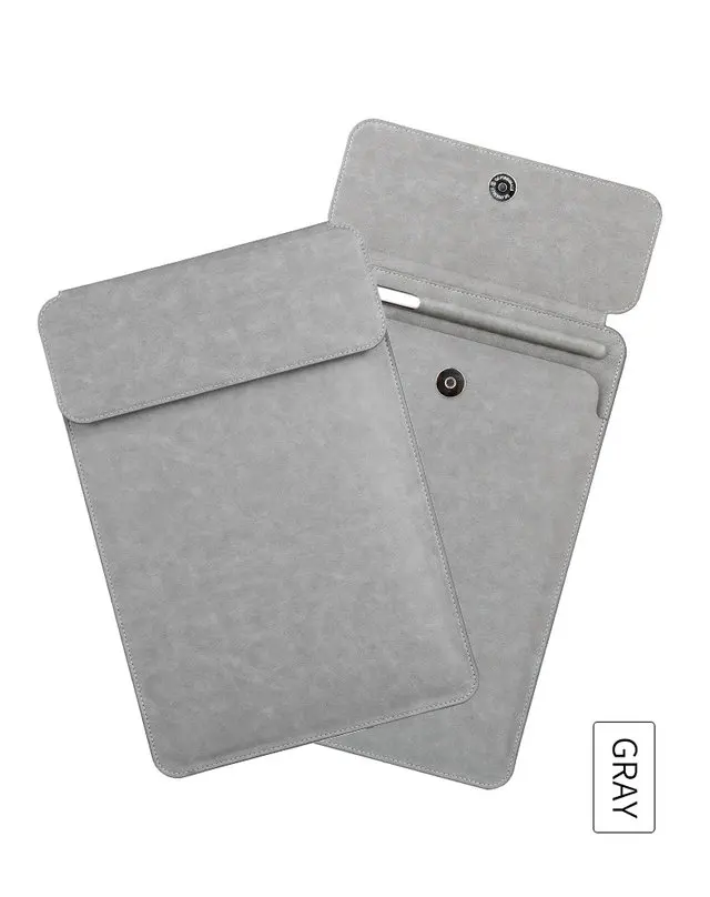 Серый Для iPad Pro 11 Чехол Air iPad 10,2 7-го поколения кожаный чехол для iPad Pro 10,5 планшеты Чехол рукава перо прорезным карманом Air 2 3 - Цвет: Серый
