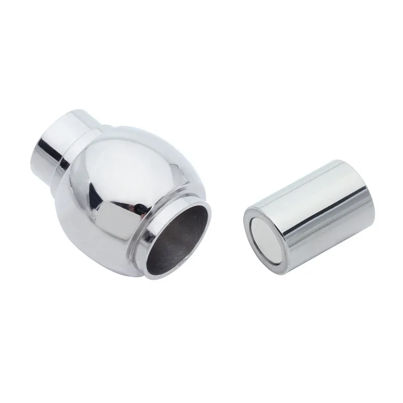 

2pc/lot Stainless Steel Silver Color Magnetic Clasp Hooks Hole Size 6mm Connector Fit Leather Cord Rope for Jewelry