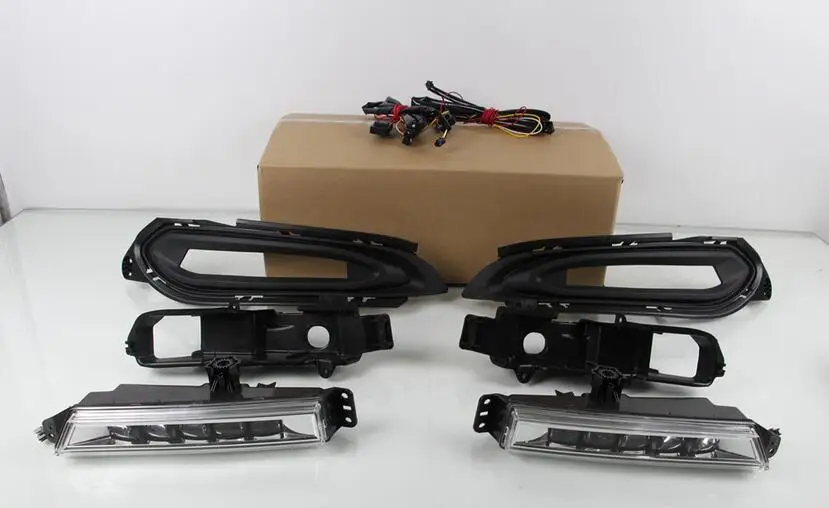 DRL для Honda hr-v HR-V 12V светодиодный автомобильный дневной ходовой свет противотуманная фара с динамическим поворотным сигналом