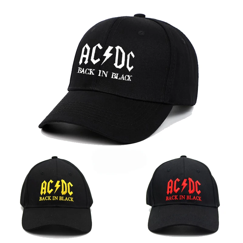 Высококачественная 100% хлопковая бейсболка с вышивкой AC/DC для мужчин и женщин рок