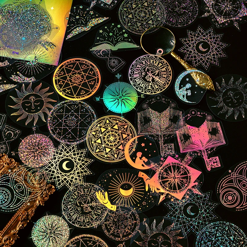 

45 шт., набор бронзовых лазерных наклеек для домашних животных