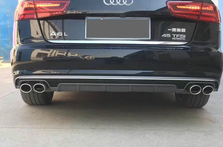 Задний спойлер для Audi A6 S6 2016-2018 задний PT ABS диффузор переднего бампера | Автомобили