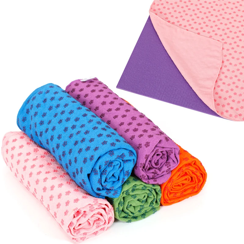 

Non Slip Yoga Mat Cover Towel Anti Skid Microfiber Yoga Mat Size 183cm*61cm 72''x24'' Shop Towels Pilates Fitness Yoga Blankets