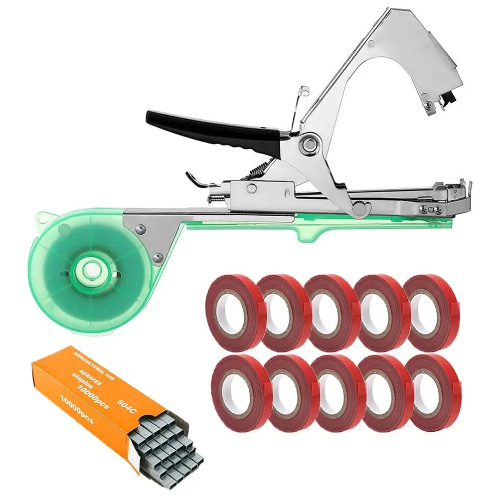 

2020 Garden Tool Plant Tying Tapener Machine Branch Hand Tying Machine Packing Vegetable Stem Strapping Pruning Device Tool Set