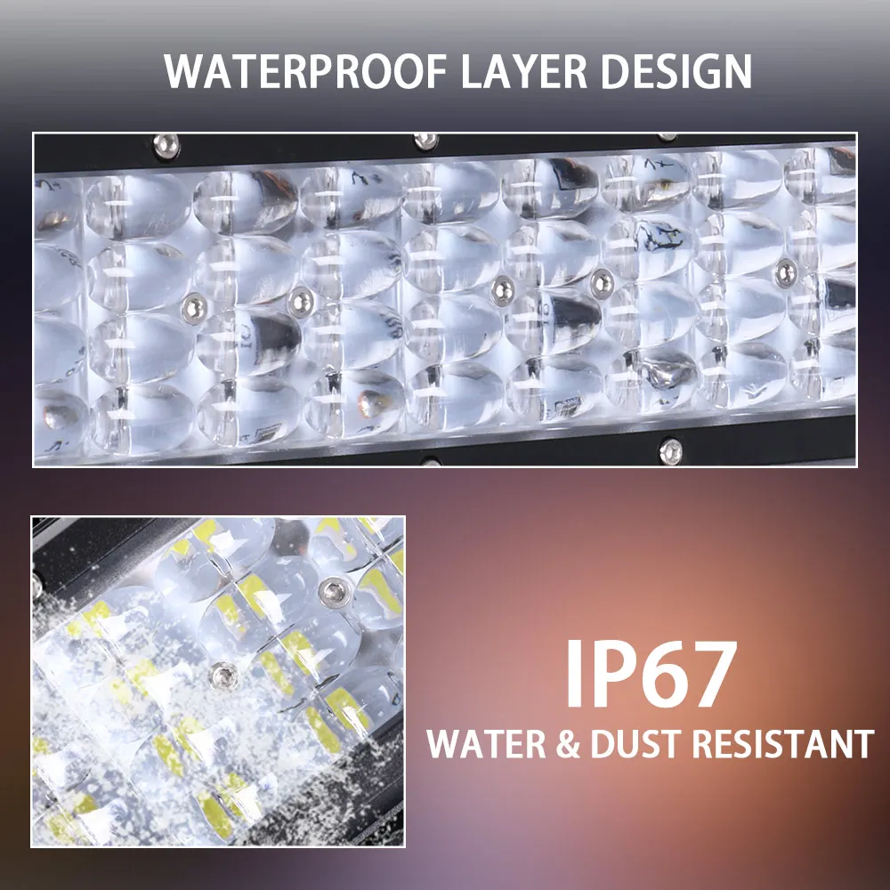 120 градусов луч потока 4-22 дюйма светодиодный свет бар рабочий для трактора лодки