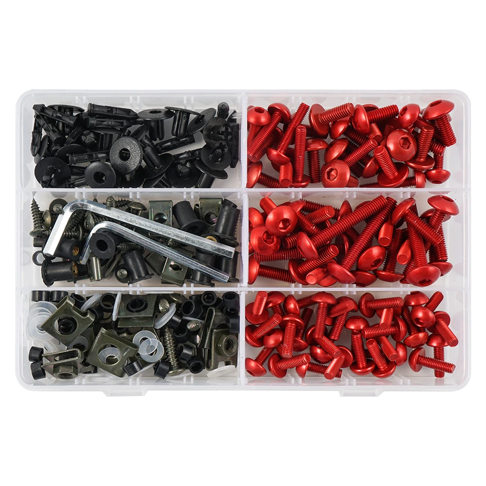 NICECNC 224 шт. обтекатель Болты Комплект крепежа зажимы болты для кузовных работ Honda