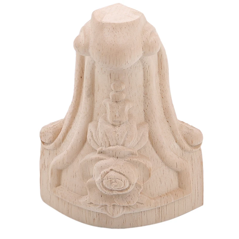 10x5 5 см деревянные ножки для мебели из цельного дерева цветок резьба ТВ тумбы под