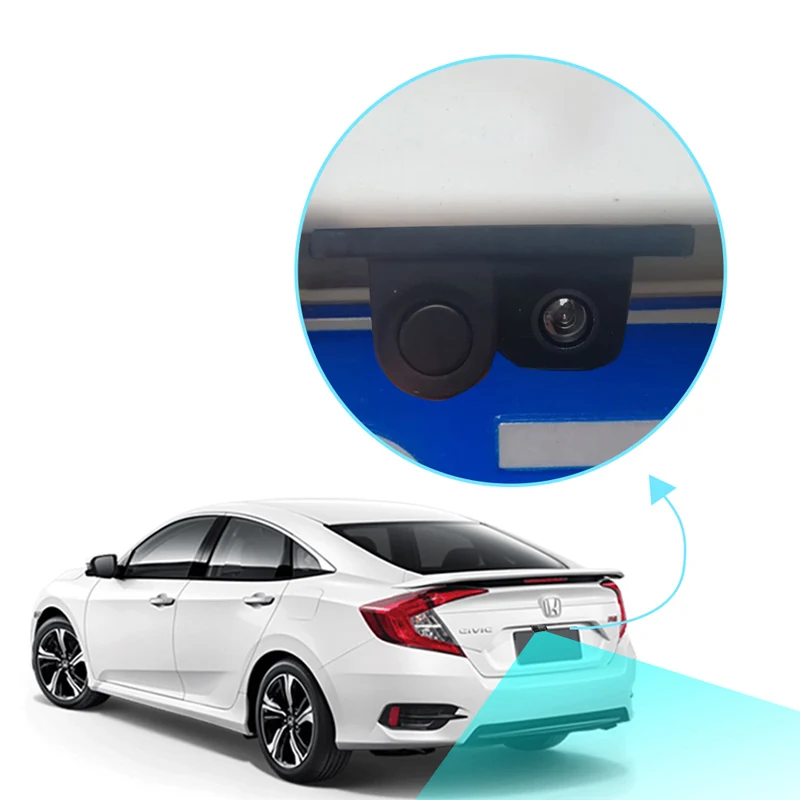 

High definition HD Video Night Vision 2 In 1 Car Rear View Camera Clear Night Vision Radar Sensor Reverse Camera Parking Monitor
