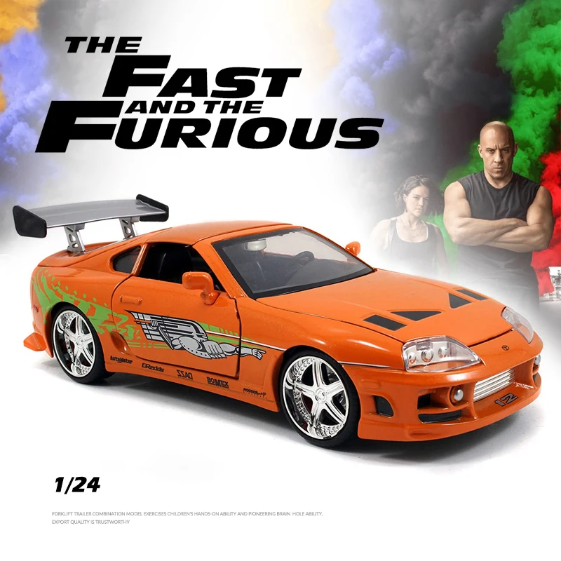 2021 Новинка 1:24 TOYOTA Supra 1995 игрушечный автомобиль из сплава Diecast и игрушечные машинки