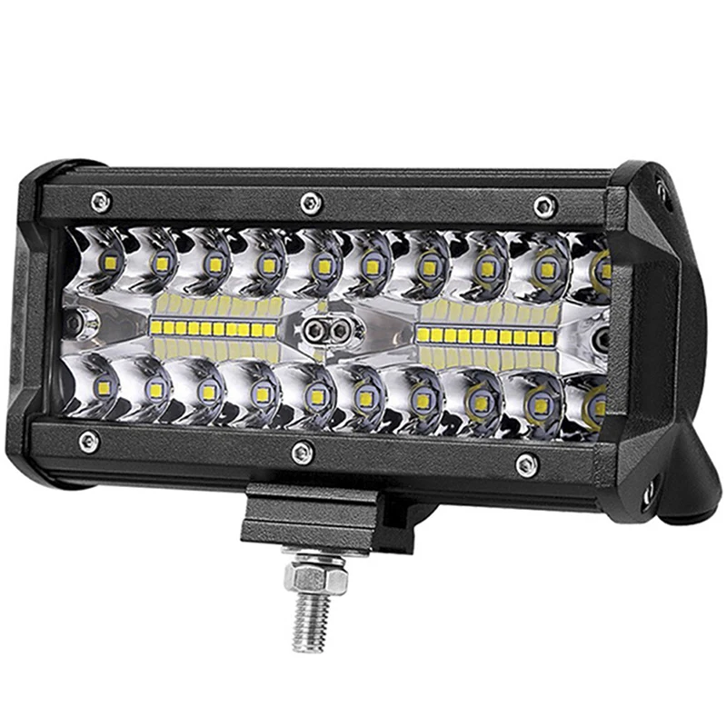 

1 шт 120W 12-24V DC светодиодный рабочий светильник фонарики световая балка прожектор для подсветки заливающего света Offroad 4WD внедорожник противо...