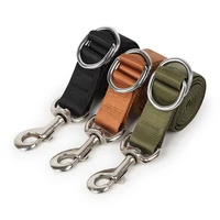 army green nylon pet harness and leashes sets adjustable military style outdoor cool high quality dog rope for medium large dogs