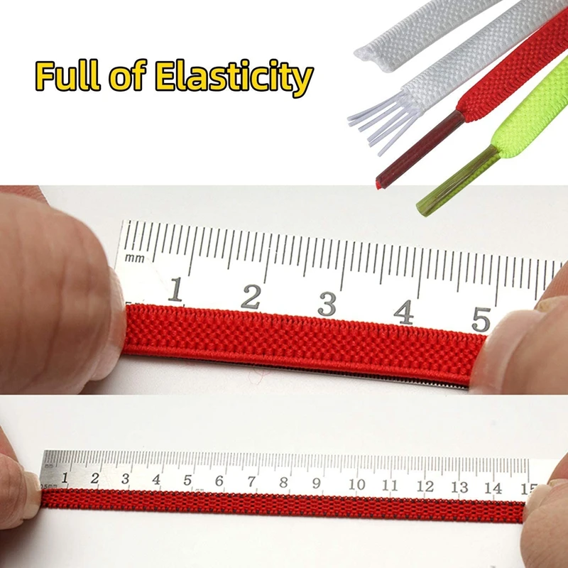 1 Pair Black Shoe Laces Elastic No Tie Shoelaces Magnetic Metal lock Man And Woman Shoe Accessories Lazy shoelace Of Sneakers