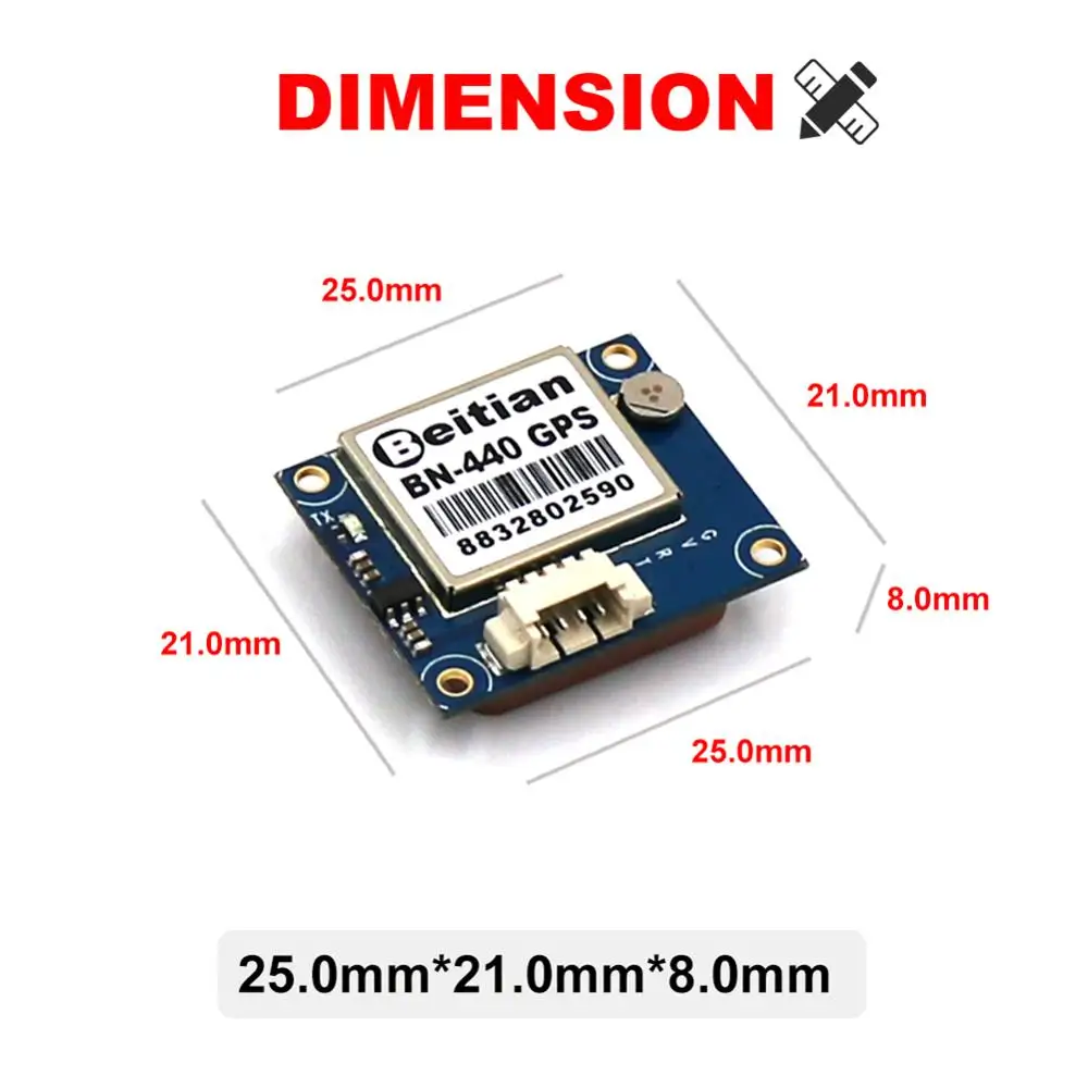 Beitian BN-440 GPS Module NMEA-0183 PPS 1Hz G-MOUSE UART TTL level GPS+GLONASS GNSS module with FLASH | Электроника