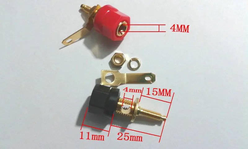 100 шт. позолоченные клеммы для усилителя динамика 4 мм разъем типа &quotбанан&quot