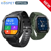 kospet 2021 smart watch rock rugged watch for men outdoor sports waterproof fitness tracker blood pressure monitor smartwatch