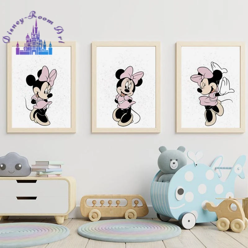 Картина на холсте с изображением Минни Мауса для детской комнаты | Дом и сад