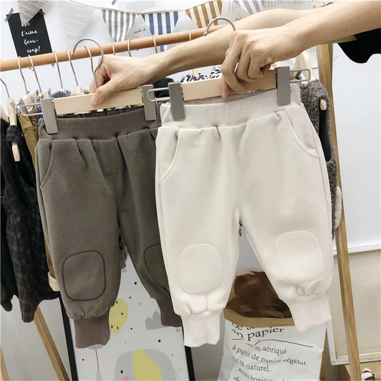 

Baby Plus Velvet Thickening Sports Pants Children Autumn and Winter Children's Casual Warm Pants Boys and Girls Harem Pants 2-7Y