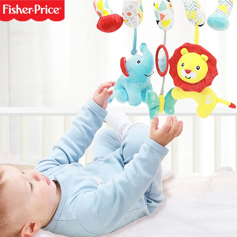 Fisher-Price детские игрушки на кроватку детские игрушки-погремушки комфортная кровать вокруг спирали плюшевые животные детская коляска подвесные игрушки для новорожденных