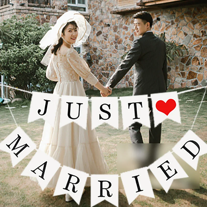 Новый Винтажный Свадебный флаг свадебная фотобудка реквизит баннер для вечерние